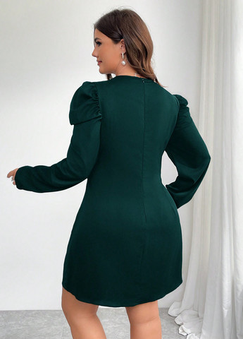 Смарагдова святковий, кежуал сукня футляр SHEIN однотонна