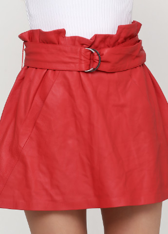 Красная кэжуал однотонная юбка Bel Air клешированная, а-силуэта (трапеция)