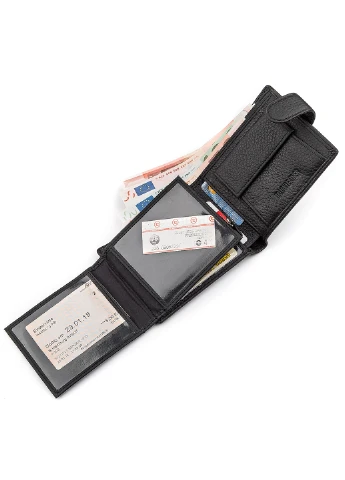 Чоловічий шкіряний гаманець 11,5х9,5х2,5 см st leather (252127691)