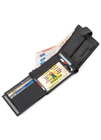Чоловічий шкіряний гаманець 11,5х9,5х2,5 см st leather (252127691)