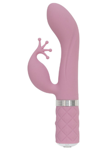 Роскошный вибратор-кролик - Kinky Pink с кристаллом Сваровски, мощный Pillow Talk (254543914)