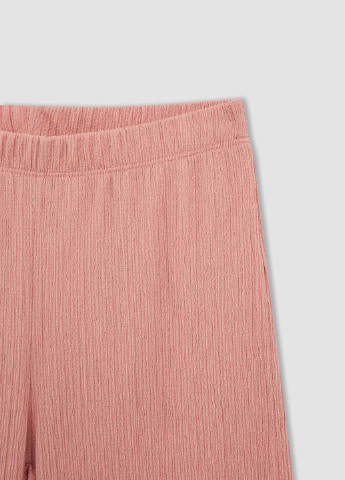 Розовые кэжуал демисезонные прямые брюки DeFacto