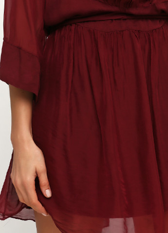 Бордовое кэжуал платье Made in Italy однотонное