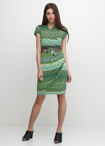 Зелена кежуал сукня Uttam Boutique з абстрактним візерунком