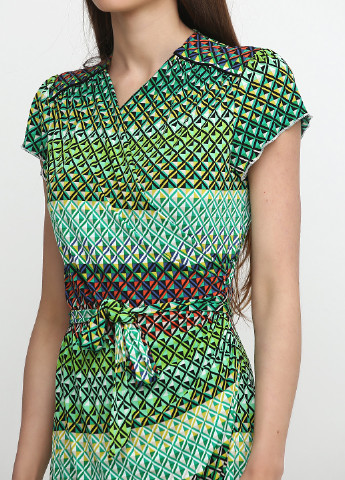 Зелена кежуал сукня Uttam Boutique з абстрактним візерунком