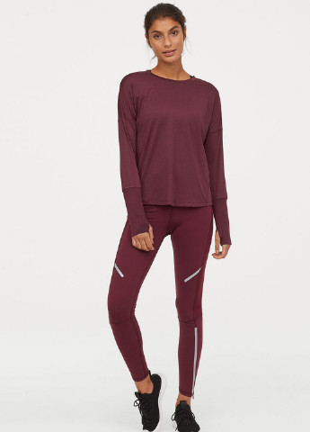 Лиловые демисезонные леггинсы H&M SPORT