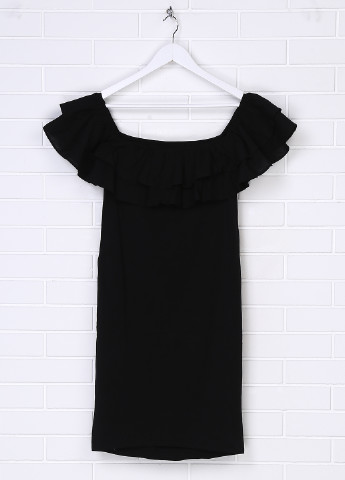 Черное кэжуал платье для беременных с открытыми плечами H&M однотонное
