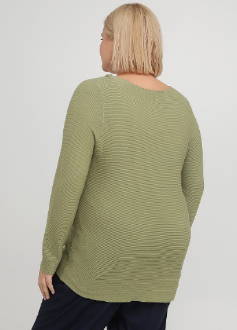 Оливковый демисезонный пуловер джемпер Gina Benotti