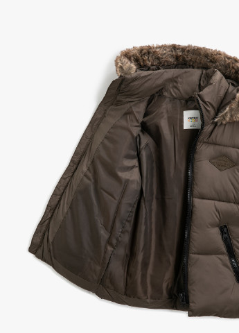 Темно-коричневая зимняя куртка KOTON