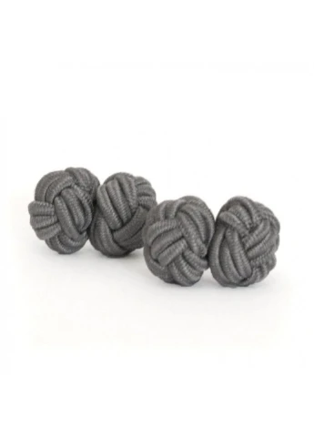 Запонки Серые Тканевые Handmade (193411189)