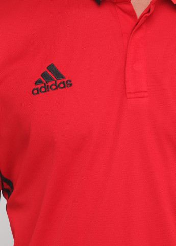 Красная футболка-поло для мужчин adidas однотонная