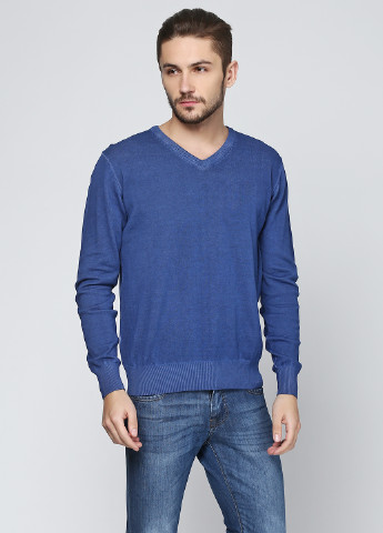 Синий демисезонный пуловер пуловер Cashmere