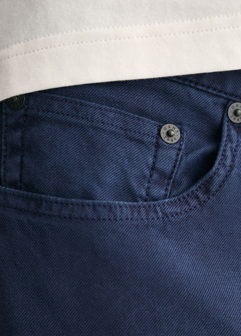 Синие демисезонные прямые джинсы Gant