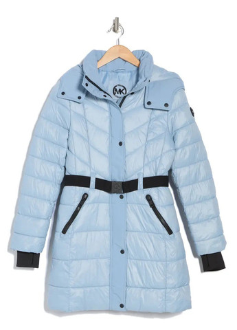 Голубая зимняя куртка Michael Kors