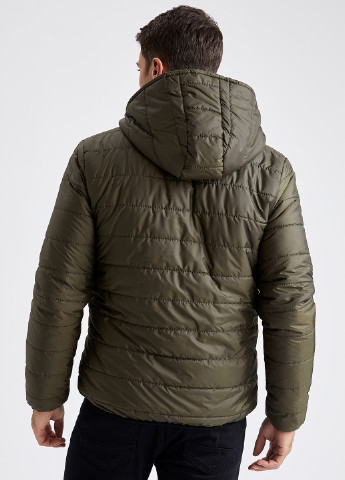 Оливковая (хаки) зимняя куртка DeFacto