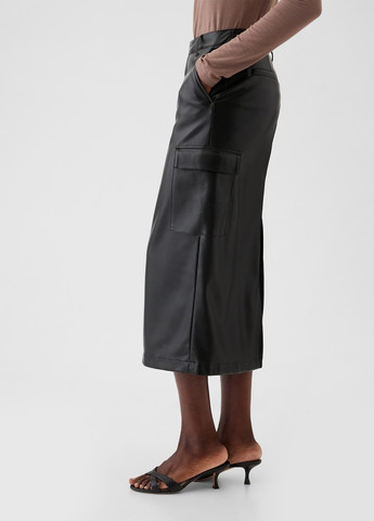 Черная кэжуал однотонная юбка Gap