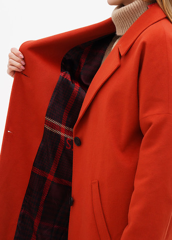 Красное демисезонное Пальто однобортное S.Oliver