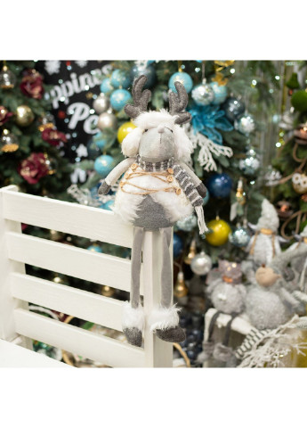 Декоративна прикраса Олень новорічний, 54 см, білий (973611) YES! Fun (254593175)