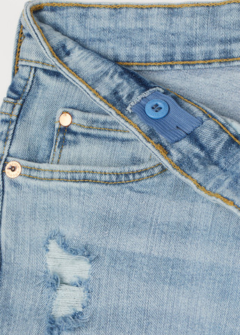 Светло-голубые летние скинни джинсы H&M