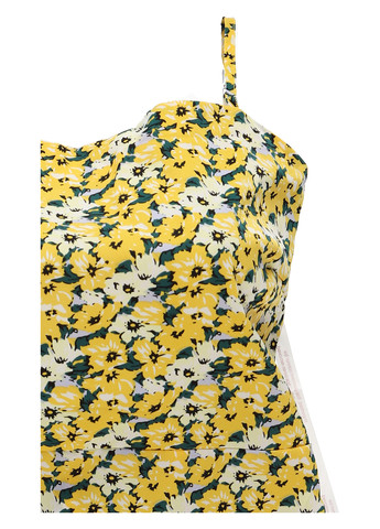 Желтое кэжуал платье Missguided с цветочным принтом
