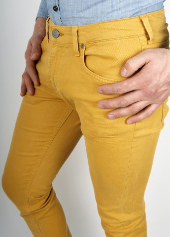 Горчичные кэжуал демисезонные со средней талией брюки Lee