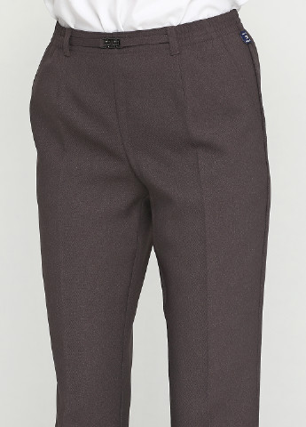 Серо-коричневые кэжуал демисезонные зауженные брюки Brandtex Collection