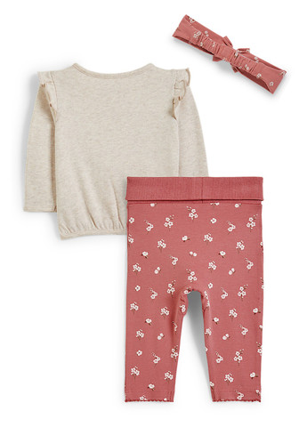 Комбинированный демисезонный комплект (свитшот, брюки, повязка) C&A