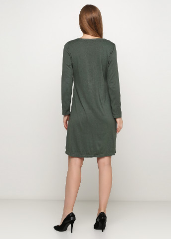 Темно-зеленое кэжуал платье Made in Italy однотонное