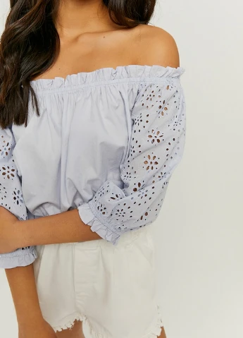 Блакитна блуза Tally Weijl Fashion Blouses - WOVEN TOP