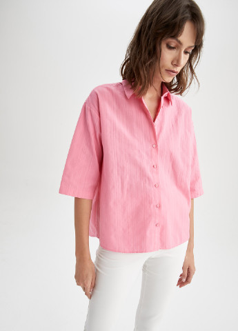 Розовая кэжуал рубашка DeFacto