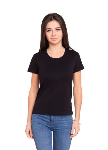 Чорна всесезон футболка жіноча Наталюкс 21-2302
