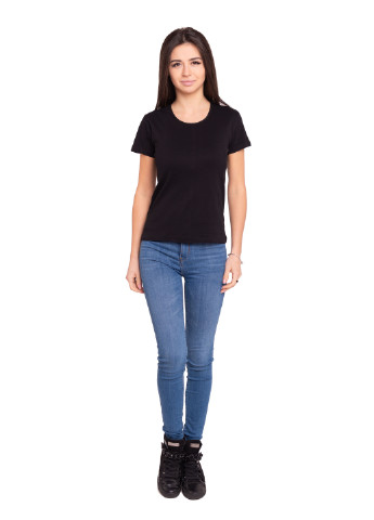 Черная всесезон футболка женская Наталюкс 21-2302
