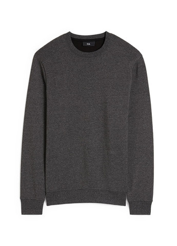 Сірий світшот C&A меланж без декору (302787027)