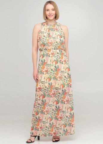 Комбинированное платье кэжуал с цветочным принтом Mela London