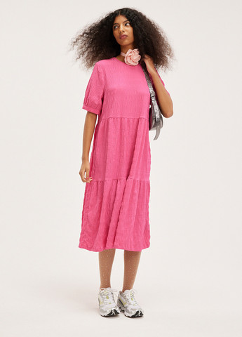 Розовое кэжуал платье Monki однотонное