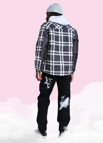 Черные демисезонные прямые джинсы Boohoo