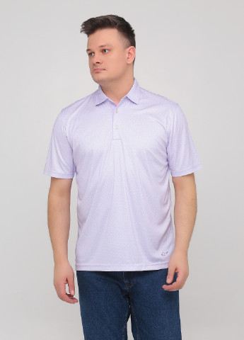 Лавандовая мужская футболка поло Greg Norman с орнаментом