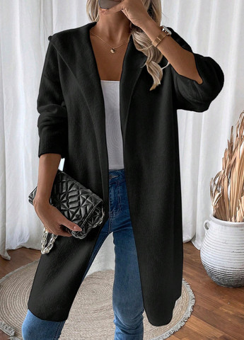 Черный демисезонный кардиган SHEIN