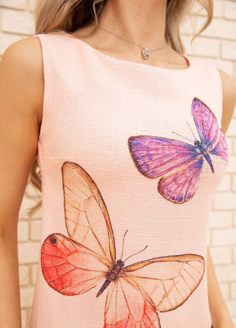 Персиковое кэжуал платье Ager бабочки
