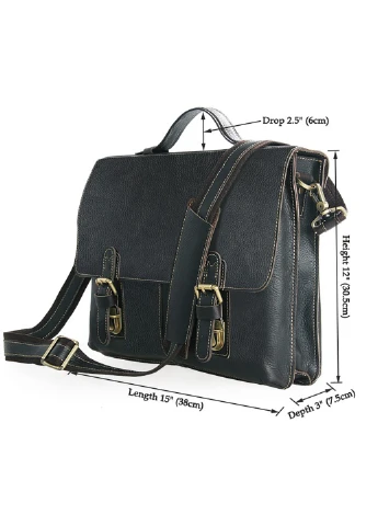 Мужской кожаный портфель 38х30,5х7,5 см Vintage (252127017)