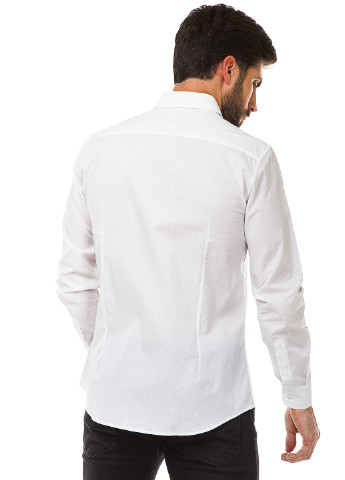 Белая классическая рубашка однотонная Y.TWO