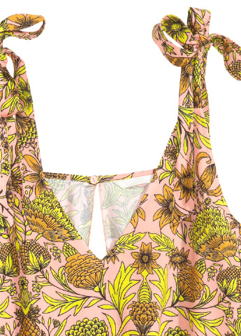 Комбинезон H&M комбинезон-шорты цветочный комбинированный кэжуал полиэстер