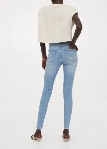Голубые демисезонные джегинсы H&M