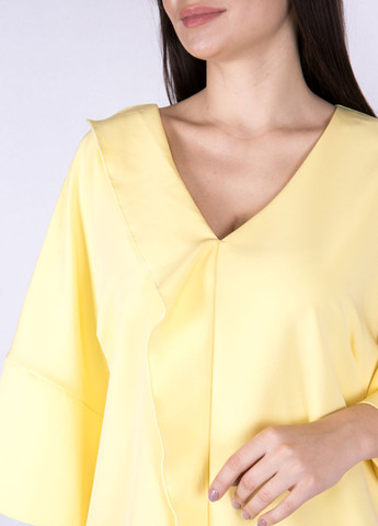 Желтое кэжуал платье Time of Style однотонное