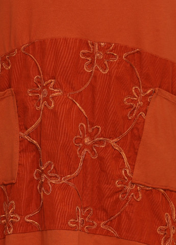 Терракотовое кэжуал платье Made in Italy однотонное