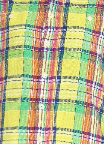 Лимонная кэжуал рубашка в клетку Ralph Lauren