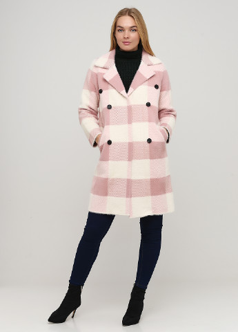 Розовое демисезонное Пальто однобортное Be Queen