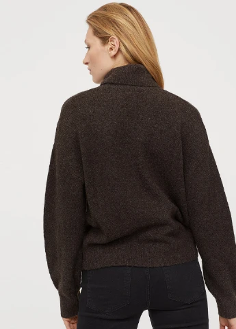 Темно-коричневый демисезонный свитер H&M