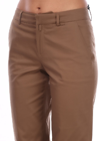 Коричневые классические демисезонные прямые брюки Strenesse