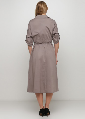 Темно-бежева кежуал сукня сорочка New Collection однотонна